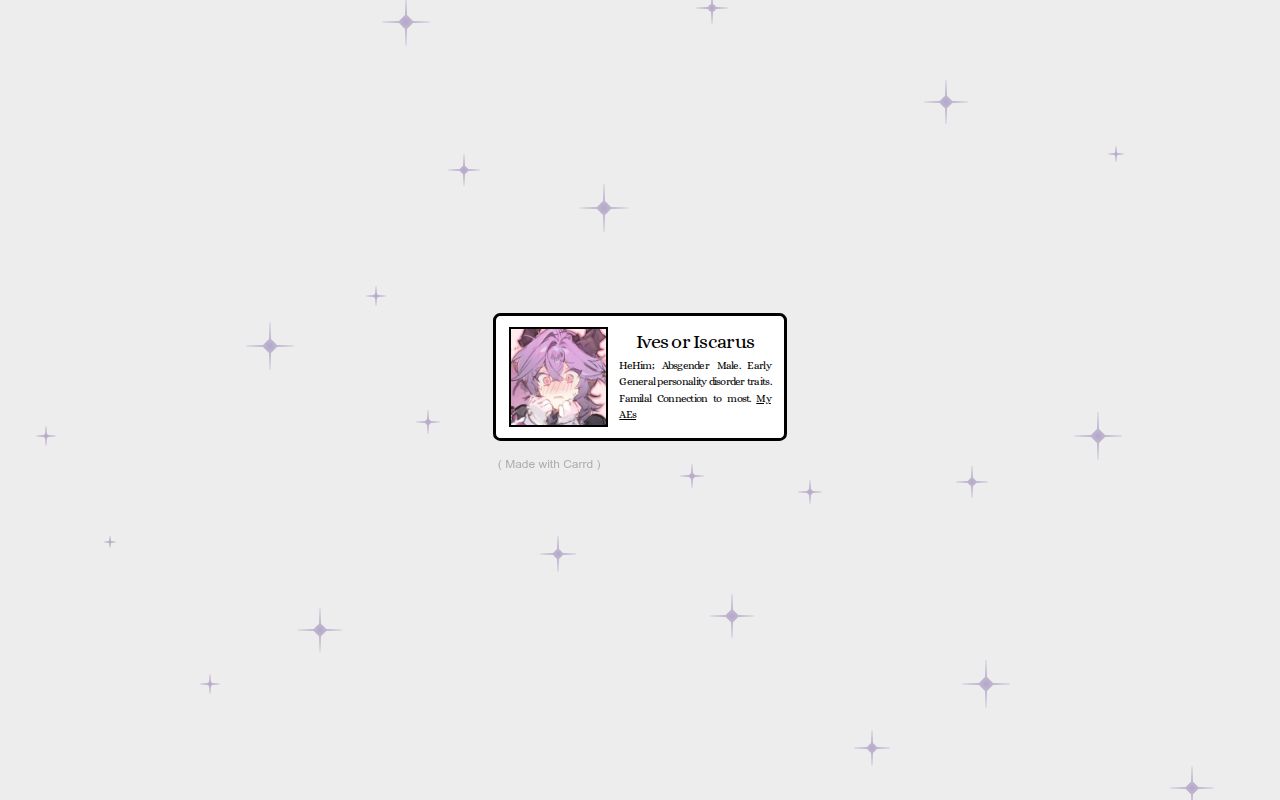 Carrd profile picture for @fearing